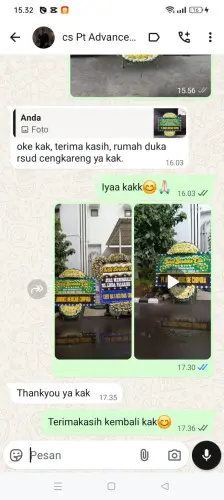 Testimonial Papan Bunga Pernikahan balikpapan baru